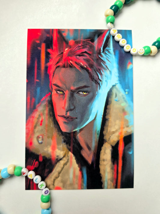 Cyberpunk Valko Art Print | Love and Deepspace Fan Art 4"x6"