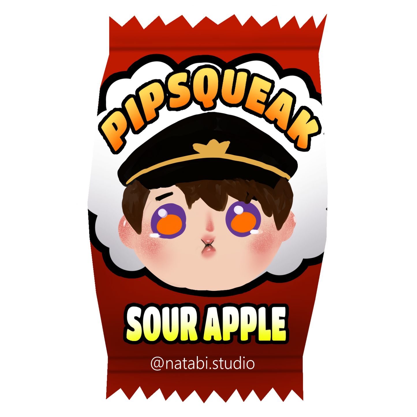 Caleb Sour Candy Glossy Sticker