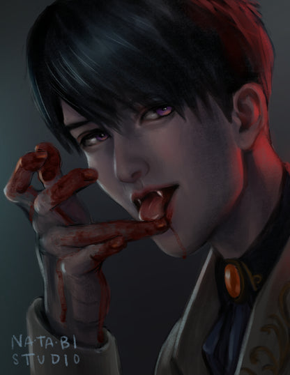 Vampire Series - Caleb Art Print 4"x6"