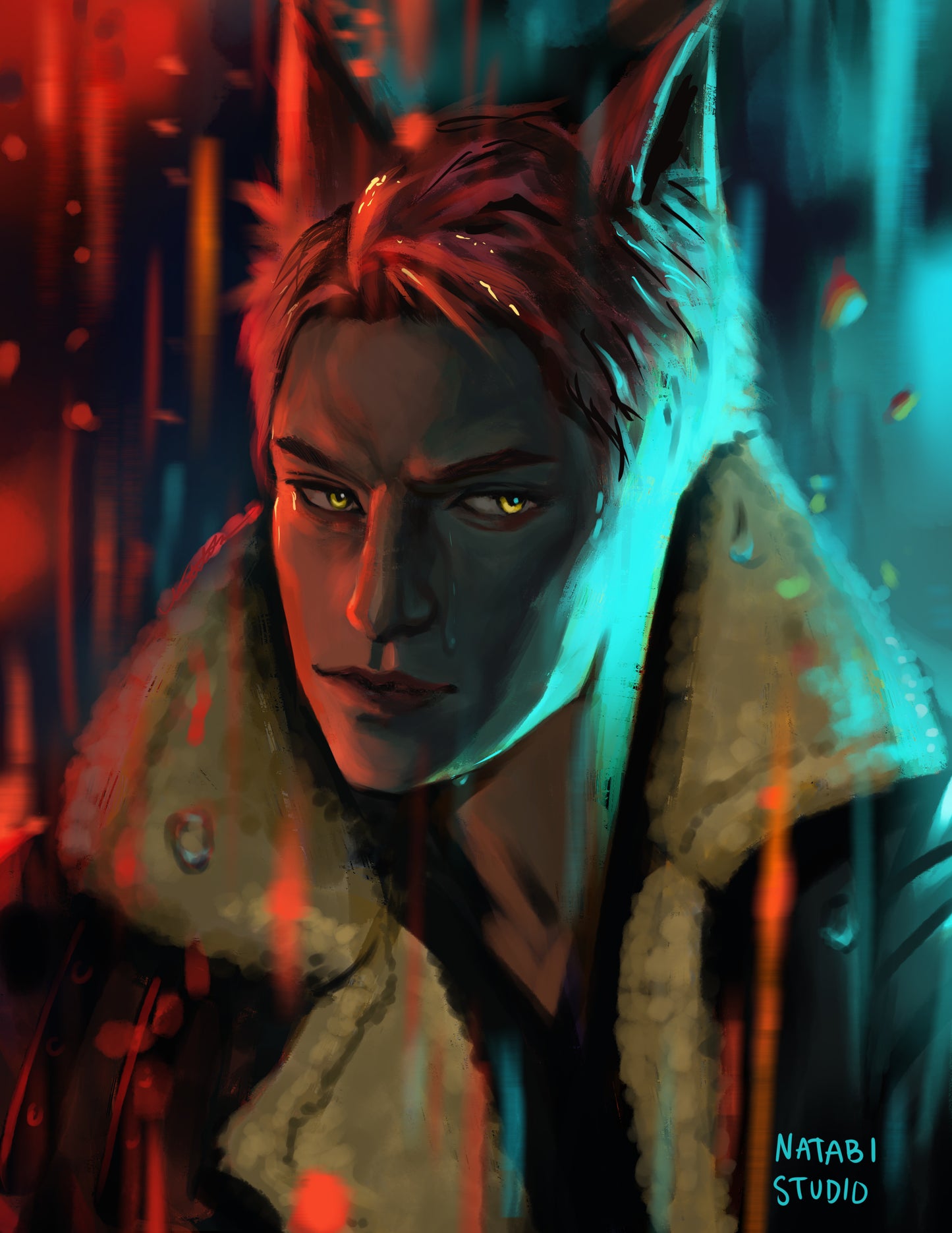 Cyberpunk Valko Art Print | Love and Deepspace Fan Art 4"x6"