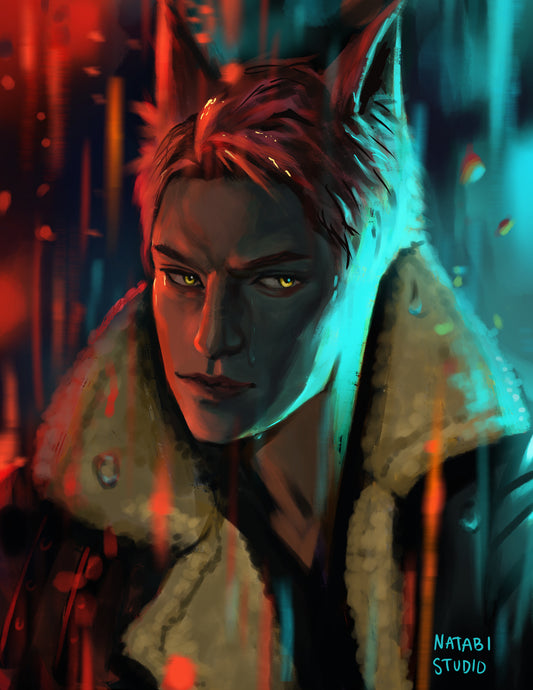 Cyberpunk Valko Art Print | Love and Deepspace Fan Art 4"x6"